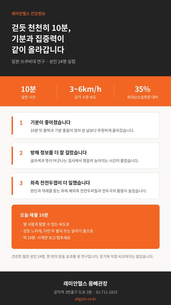 염리 PT 헬스 | 듯 천천히 10분만 달려도 기분과 집중력이 달라집니다 - 1 - 20260902000532