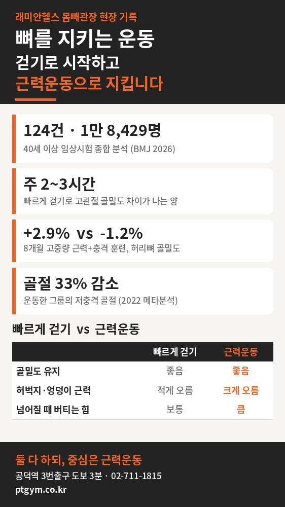 대흥동 PT 헬스 | 뼈 건강에 좋은 운동, 걷기로 시작하고 근력운동으로 지킵니다 - 1 - 20260930000500
