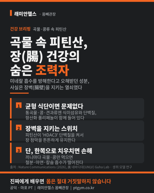 마포 대흥 PT 헬스 피티 현미밥 좋아하시는 분들, 또 곡물은 미네랄 흡수를 막는다더라 하면서 통곡물을 멀리하시는 분들... 정말 그럴까? - 1 - 20260607145926