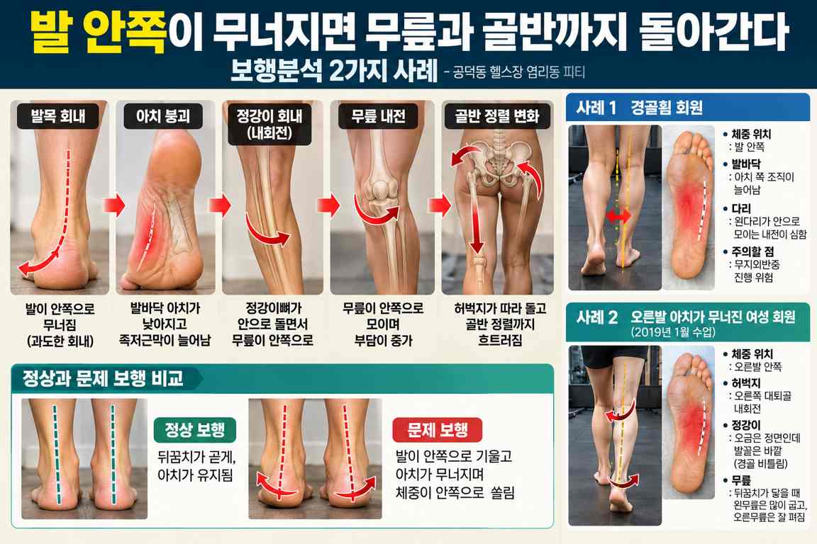마포 교정운동 PT | 발 안쪽이 무너지면 무릎과 골반까지 돌아간다, 보행분석 2가지 사례 - 1 - 20261009001641
