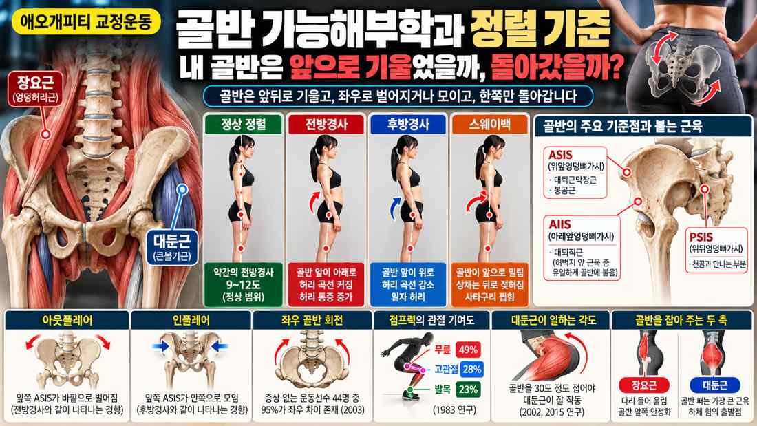 마포구 교정운동 PT | 골반 기능해부학과 정렬 기준 - 내 골반은 앞으로 기울었을까, 돌아갔을까 - 1 - 20261020001343